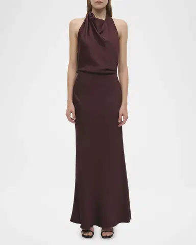 Simkhai Reannon Draped Satin Gown | Thumbnail 10 Simkhai Reannon Draped Satin Gown | Thumbnail 10