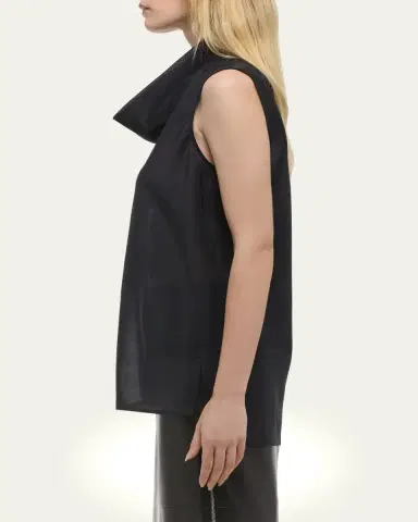 Helmut Lang Organza Cowl-Neck Shell Top | Thumbnail 4 Helmut Lang Organza Cowl-Neck Shell Top | Thumbnail 4