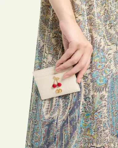 Valentino Garavani Cherry-Embellished Leather Card Case | Thumbnail 2 Valentino Garavani Cherry-Embellished Leather Card Case | Thumbnail 2