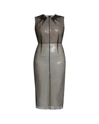 Erdem Embellished Organza Sleeveless Sequin Midi Dress | Thumbnail 1 Erdem Embellished Organza Sleeveless Sequin Midi Dress | Thumbnail 1