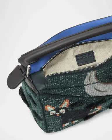 Loewe x Louis Wain Puzzle Futurist Cats Knit Top-Handle Bag | Thumbnail 8 Loewe x Louis Wain Puzzle Futurist Cats Knit Top-Handle Bag | Thumbnail 8
