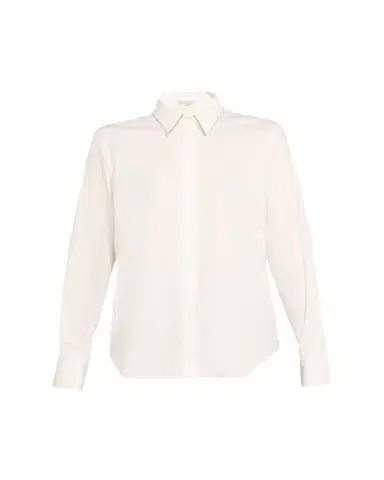 Brunello Cucinelli Monili-Trim Cotton Poplin Button-Down Shirt | Thumbnail 1 Brunello Cucinelli Monili-Trim Cotton Poplin Button-Down Shirt | Thumbnail 1