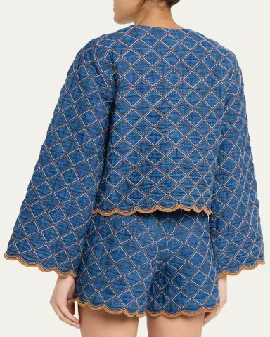 Cara Cara Marvis Quilted Denim Jacket | Thumbnail 3 Cara Cara Marvis Quilted Denim Jacket | Thumbnail 3