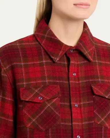God’s True Cashmere Love Tartan Cashmere Flannel Shirt | Thumbnail 5 God’s True Cashmere Love Tartan Cashmere Flannel Shirt | Thumbnail 5