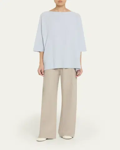 Eskandar Square 3/4 Sleeve Top - Long Length | Thumbnail 2 Eskandar Square 3/4 Sleeve Top - Long Length | Thumbnail 2
