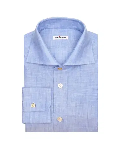 Kiton Men's Cotton Voile Spread Collar Dress Shirt | Thumbnail 1 Kiton Men's Cotton Voile Spread Collar Dress Shirt | Thumbnail 1