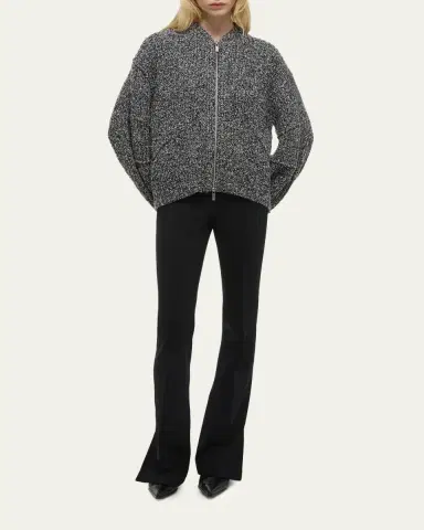 Helmut Lang Marled Zip-Front Sweater | Thumbnail 2 Helmut Lang Marled Zip-Front Sweater | Thumbnail 2