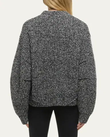Helmut Lang Marled Zip-Front Sweater | Thumbnail 3 Helmut Lang Marled Zip-Front Sweater | Thumbnail 3