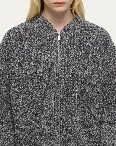 Helmut Lang Marled Zip-Front Sweater | Thumbnail 5 Helmut Lang Marled Zip-Front Sweater | Thumbnail 5