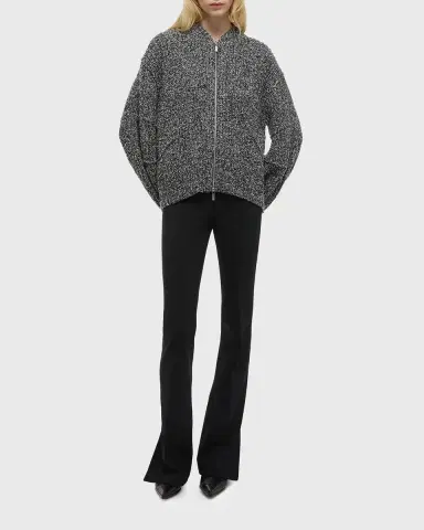 Helmut Lang Marled Zip-Front Sweater | Thumbnail 6 Helmut Lang Marled Zip-Front Sweater | Thumbnail 6