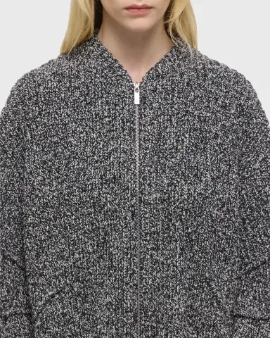 Helmut Lang Marled Zip-Front Sweater | Thumbnail 9 Helmut Lang Marled Zip-Front Sweater | Thumbnail 9