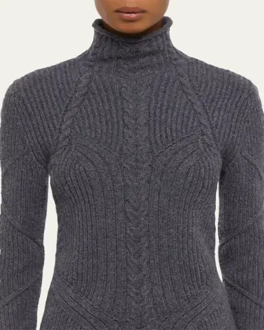 Helmut Lang Cable Turtleneck Sweater | Thumbnail 5 Helmut Lang Cable Turtleneck Sweater | Thumbnail 5