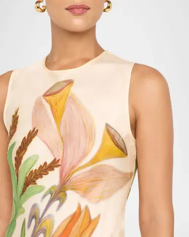 Ulla Johnson Gaea Printed Silk Midi Dress | Thumbnail 9 Ulla Johnson Gaea Printed Silk Midi Dress | Thumbnail 9