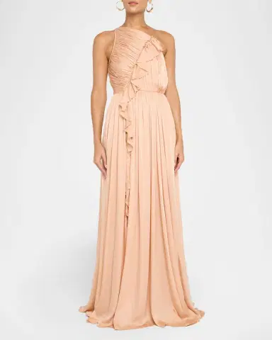 Ulla Johnson Aisha Asymmetric Silk Chiffon Gown | Thumbnail 11 Ulla Johnson Aisha Asymmetric Silk Chiffon Gown | Thumbnail 11