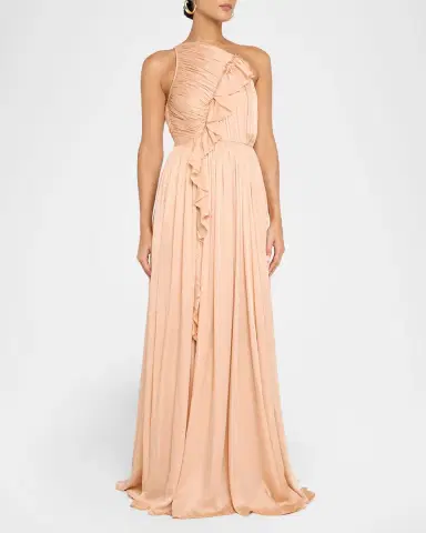 Ulla Johnson Aisha Asymmetric Silk Chiffon Gown | Thumbnail 13 Ulla Johnson Aisha Asymmetric Silk Chiffon Gown | Thumbnail 13