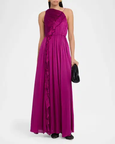 Ulla Johnson Aisha Asymmetric Silk Chiffon Gown | Thumbnail 15 Ulla Johnson Aisha Asymmetric Silk Chiffon Gown | Thumbnail 15