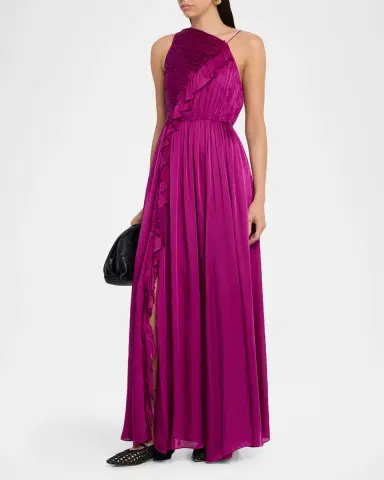Ulla Johnson Aisha Asymmetric Silk Chiffon Gown | Thumbnail 17 Ulla Johnson Aisha Asymmetric Silk Chiffon Gown | Thumbnail 17