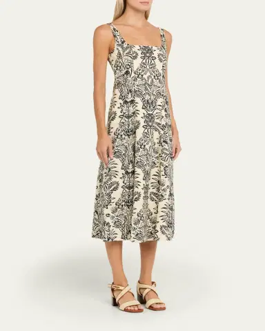 Ulla Johnson Natali Floral Midi Tank Dress | Thumbnail 4 Ulla Johnson Natali Floral Midi Tank Dress | Thumbnail 4