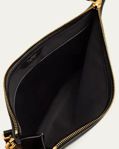 Tom Ford Men's Leather Flat Pouch with Strap | Thumbnail 4 Tom Ford Men's Leather Flat Pouch with Strap | Thumbnail 4