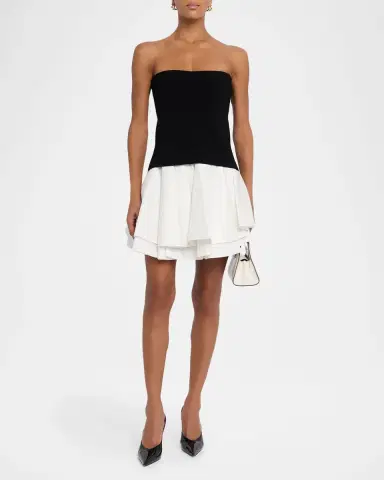 Simkhai Isabelle Strapless Drop-Waist Mini Dress | Thumbnail 6 Simkhai Isabelle Strapless Drop-Waist Mini Dress | Thumbnail 6