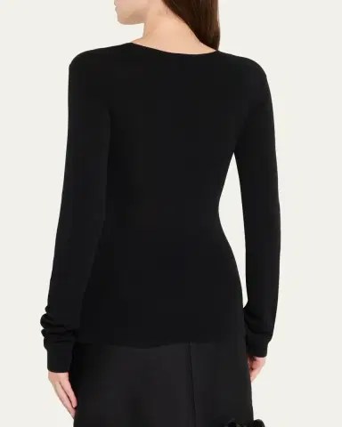 TOTEME Long-Sleeve Jersey Top | Thumbnail 3 TOTEME Long-Sleeve Jersey Top | Thumbnail 3