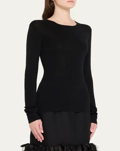 TOTEME Long-Sleeve Jersey Top | Thumbnail 4 TOTEME Long-Sleeve Jersey Top | Thumbnail 4