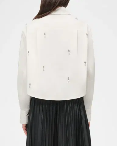 SIMKHAI Renata Embellished Cropped Shirt | Thumbnail 7 SIMKHAI Renata Embellished Cropped Shirt | Thumbnail 7