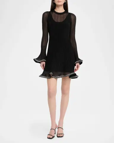 SIMKHAI Zelda Embellished Knit Mini Dress | Thumbnail 15 SIMKHAI Zelda Embellished Knit Mini Dress | Thumbnail 15