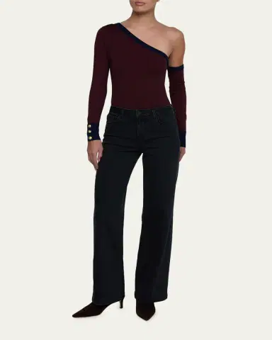 L'Agence Scottie High-Rise Wide Jeans | Thumbnail 2 L'Agence Scottie High-Rise Wide Jeans | Thumbnail 2