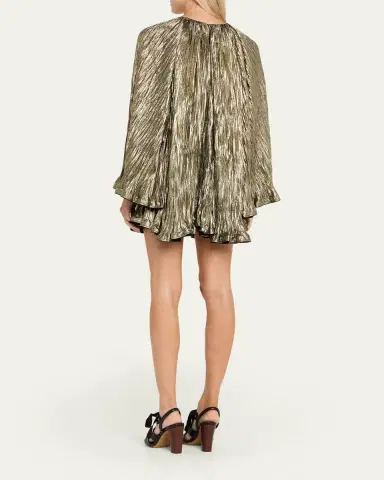 Ulla Johnson Claire Pleated Long-Sleeve Mini Dress | Thumbnail 3 Ulla Johnson Claire Pleated Long-Sleeve Mini Dress | Thumbnail 3