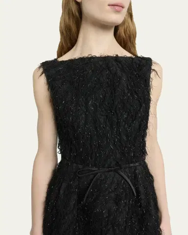 Erdem Metallic Fringe Sleeveless Ankle Dress | Thumbnail 5 Erdem Metallic Fringe Sleeveless Ankle Dress | Thumbnail 5