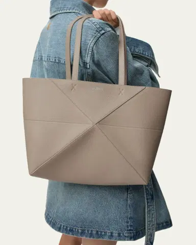 Loewe Puzzle Fold Tote Bag in Leather | Thumbnail 6 Loewe Puzzle Fold Tote Bag in Leather | Thumbnail 6