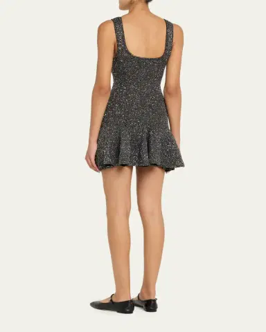 LoveShackFancy Sarajane Sequined Stretch Knit Mini Dress | Thumbnail 3 LoveShackFancy Sarajane Sequined Stretch Knit Mini Dress | Thumbnail 3