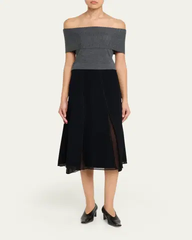 SIMKHAI Callahan Off-The-Shoulder Merino Top | Thumbnail 2 SIMKHAI Callahan Off-The-Shoulder Merino Top | Thumbnail 2