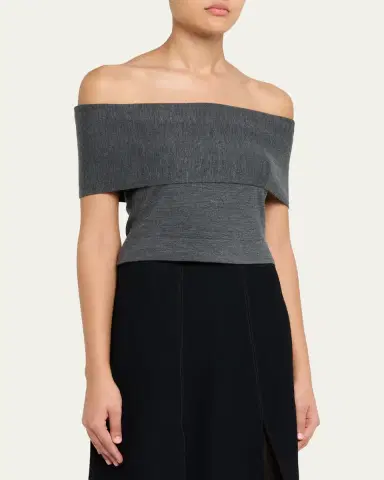 SIMKHAI Callahan Off-The-Shoulder Merino Top | Thumbnail 4 SIMKHAI Callahan Off-The-Shoulder Merino Top | Thumbnail 4