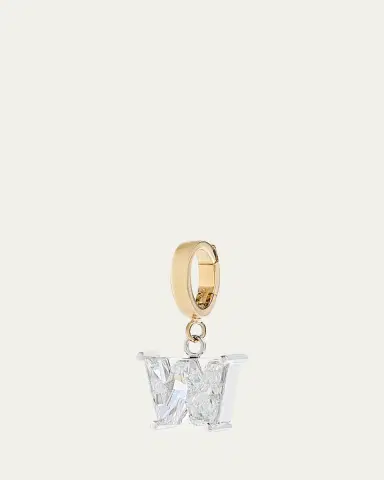 Kendall Row Lab Grown Diamond 14K Letter Charm, W | Thumbnail 2 Kendall Row Lab Grown Diamond 14K Letter Charm, W | Thumbnail 2