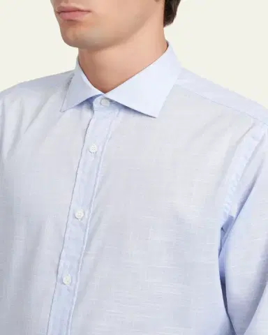 Brioni Men's Cotton Classic-Fit Sport Shirt | Thumbnail 5 Brioni Men's Cotton Classic-Fit Sport Shirt | Thumbnail 5