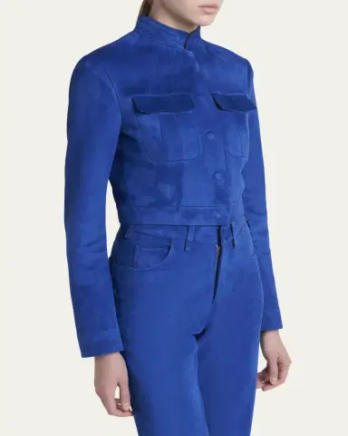TOM FORD Soft Lamb Suede Crop Jacket | Thumbnail 4 TOM FORD Soft Lamb Suede Crop Jacket | Thumbnail 4