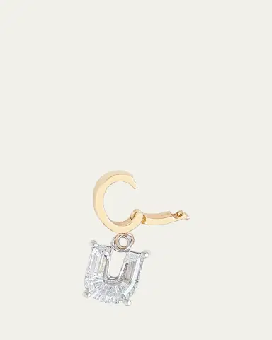 Kendall Row Lab Grown Diamond 14K Letter Charm, U | Thumbnail 3 Kendall Row Lab Grown Diamond 14K Letter Charm, U | Thumbnail 3