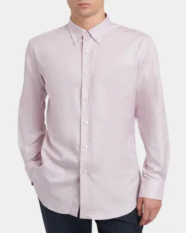 Brioni Men's Textured Cotton Button-Collar Dress Shirt | Thumbnail 4 Brioni Men's Textured Cotton Button-Collar Dress Shirt | Thumbnail 4