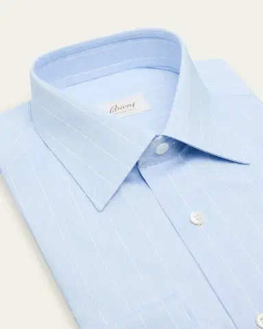 Brioni Men's Cotton Multi-Stripe Point Collar Dress Shirt | Thumbnail 2 Brioni Men's Cotton Multi-Stripe Point Collar Dress Shirt | Thumbnail 2