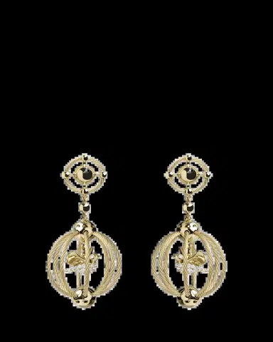 Paul Morelli 18K Gold Birdcage Earrings with Diamonds | Thumbnail 2 Paul Morelli 18K Gold Birdcage Earrings with Diamonds | Thumbnail 2