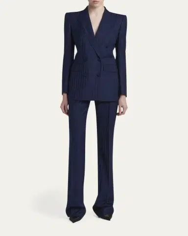TOM FORD Tonal Striped Jacquard Single-Breasted Jacket | Thumbnail 2 TOM FORD Tonal Striped Jacquard Single-Breasted Jacket | Thumbnail 2