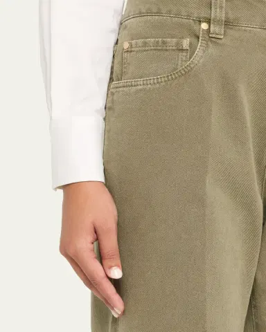 Brunello Cucinelli Cotton Bull Straight-Leg Ankle Jeans | Thumbnail 5 Brunello Cucinelli Cotton Bull Straight-Leg Ankle Jeans | Thumbnail 5