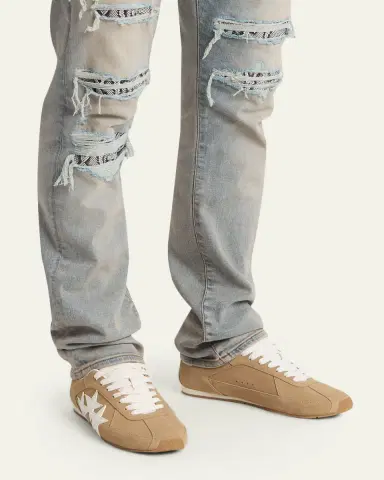 AMIRI Men's Pacific Flat Suede & Leather Low-Top Sneakers | Thumbnail 2 AMIRI Men's Pacific Flat Suede & Leather Low-Top Sneakers | Thumbnail 2