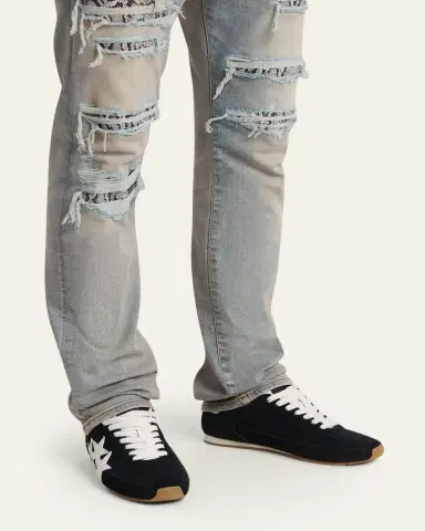 AMIRI Men's Pacific Flat Suede & Leather Low-Top Sneakers | Thumbnail 7 AMIRI Men's Pacific Flat Suede & Leather Low-Top Sneakers | Thumbnail 7