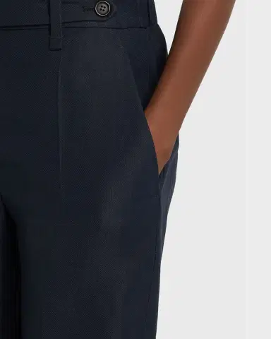 Brunello Cucinelli Linen Twill Wide-Leg Crop Cigarette Pants | Thumbnail 4 Brunello Cucinelli Linen Twill Wide-Leg Crop Cigarette Pants | Thumbnail 4