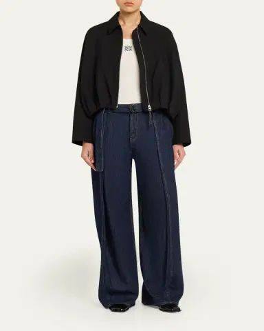 LOEWE D-Ring Belted Wide-Leg Jeans | Thumbnail 2 LOEWE D-Ring Belted Wide-Leg Jeans | Thumbnail 2