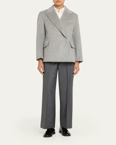 WE-AR4 Tuxedo Pinstripe Straight-Leg Trousers | Thumbnail 2 WE-AR4 Tuxedo Pinstripe Straight-Leg Trousers | Thumbnail 2