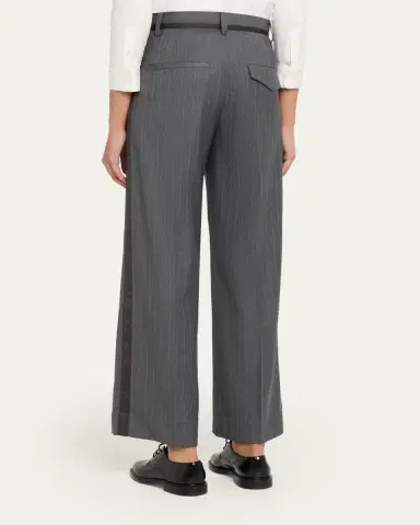 WE-AR4 Tuxedo Pinstripe Straight-Leg Trousers | Thumbnail 3 WE-AR4 Tuxedo Pinstripe Straight-Leg Trousers | Thumbnail 3